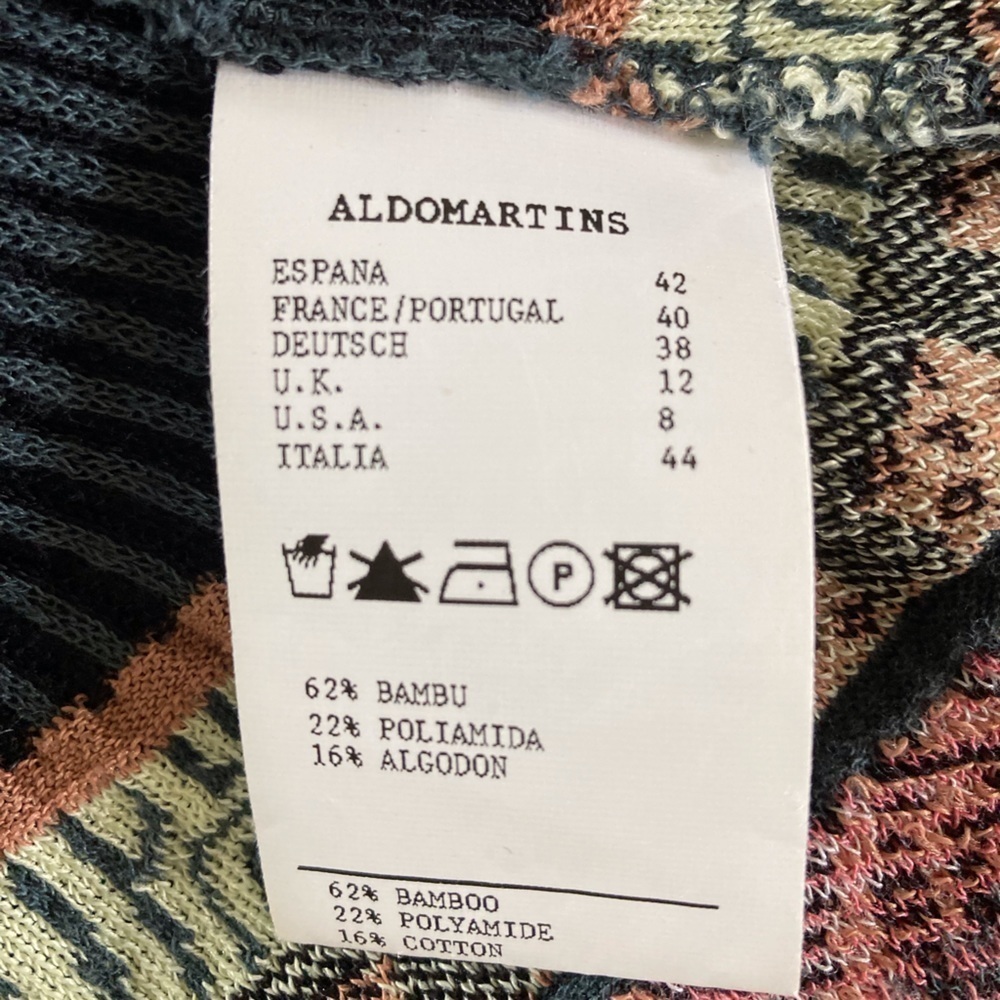 ALDO MARTINS Barcelona Striped Ribbed Longline Stretch tank Top Bamboo Blend - Picture 7 of 10